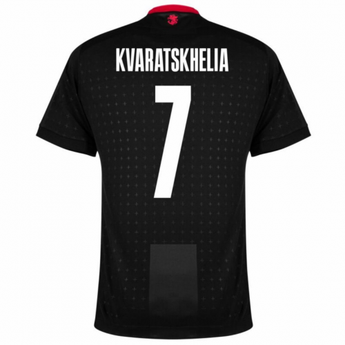 KVARATSKHELIA #7 Georgia Away Jersey Euro 2024