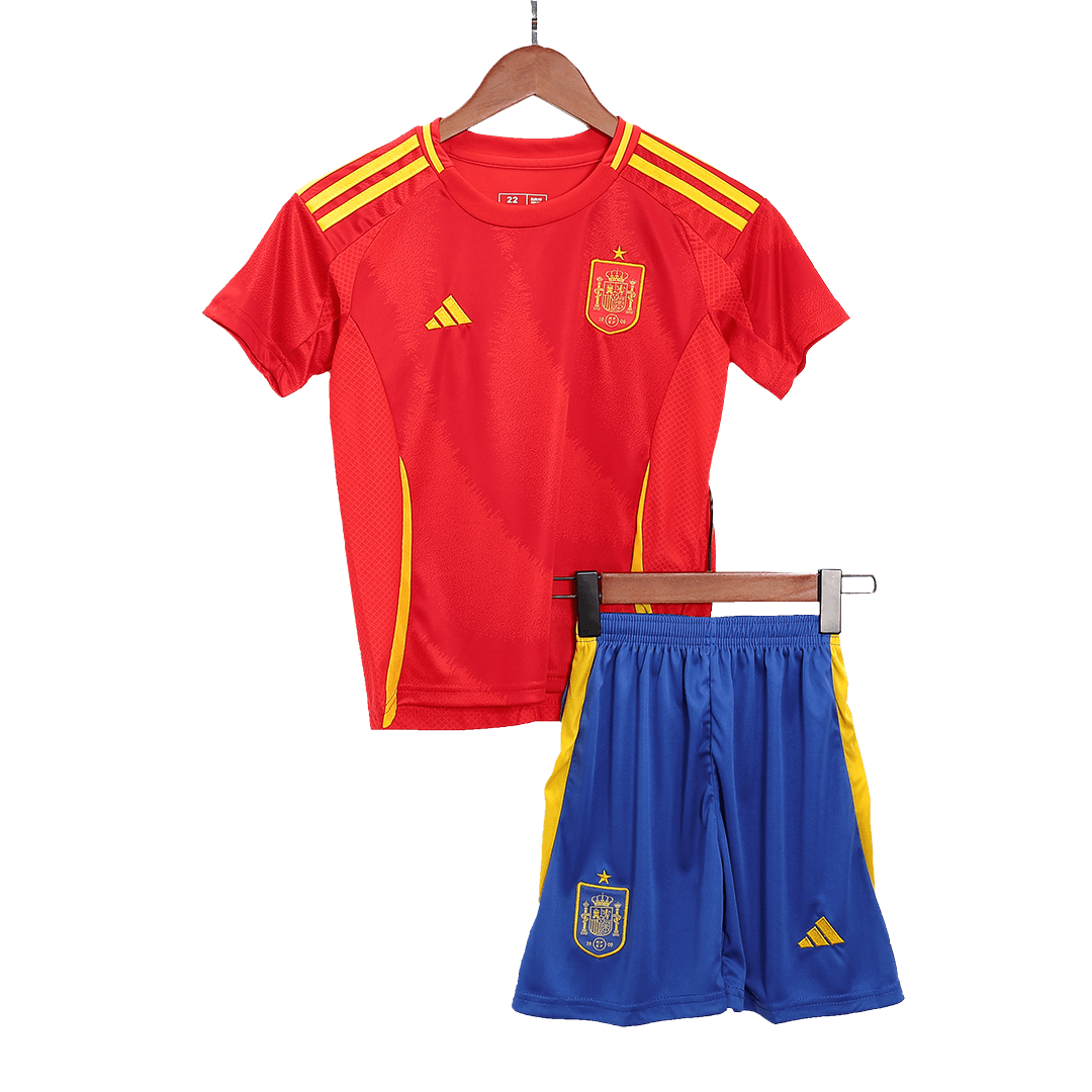 [Super Replica] Kids Spain Home Full Jersey Kit Euro 2024