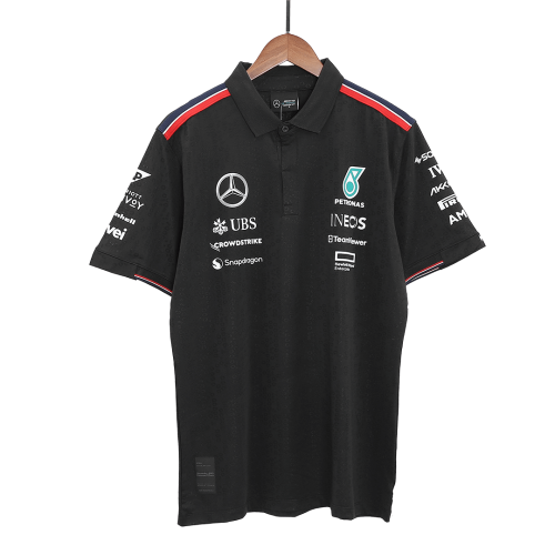 [Super Replica] Mercedes AMG Petronas F1 Team Polo - Black 2024