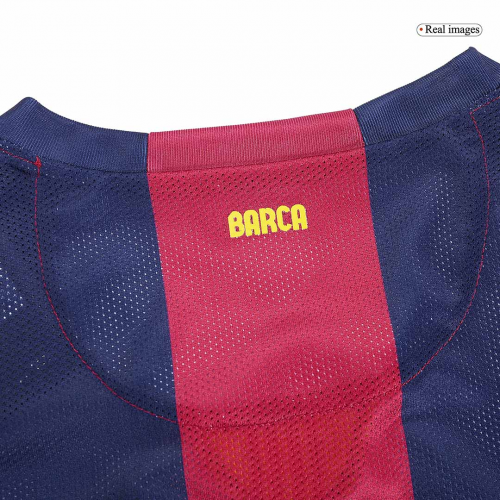 Neymar JR #11 Barcelona Home Long Sleeve Retro Jersey 2014/15