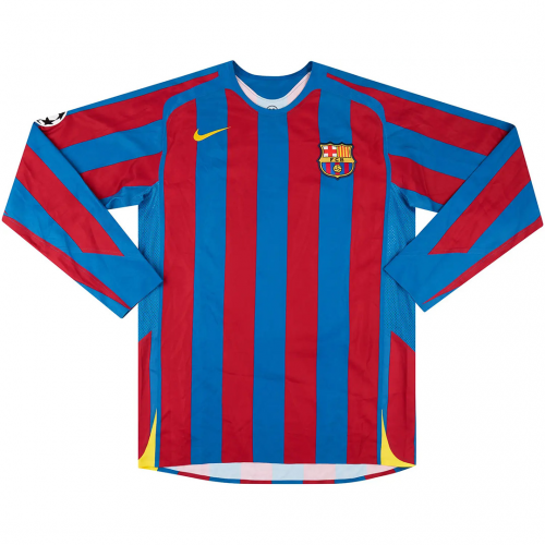 Barcelona Retro Long Sleeve Home Jersey 2005/06