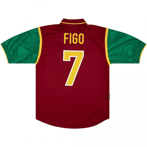 FIGO #7 Retro Portugal Home Jersey 1998