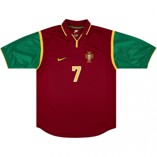 FIGO #7 Retro Portugal Home Jersey 1998