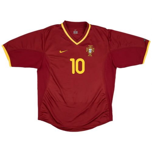 RUI COSTA #10 Portugal Retro Home Jersey Euro Cup 2000