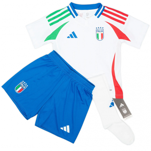 Kids Italy Away Full Jersey Kit Euro 2024