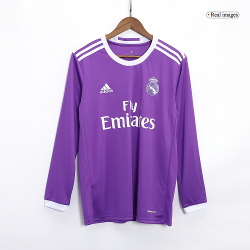 Ronaldo #7 Retro Real Madrid Long Sleeve Away Jersey 2016/17