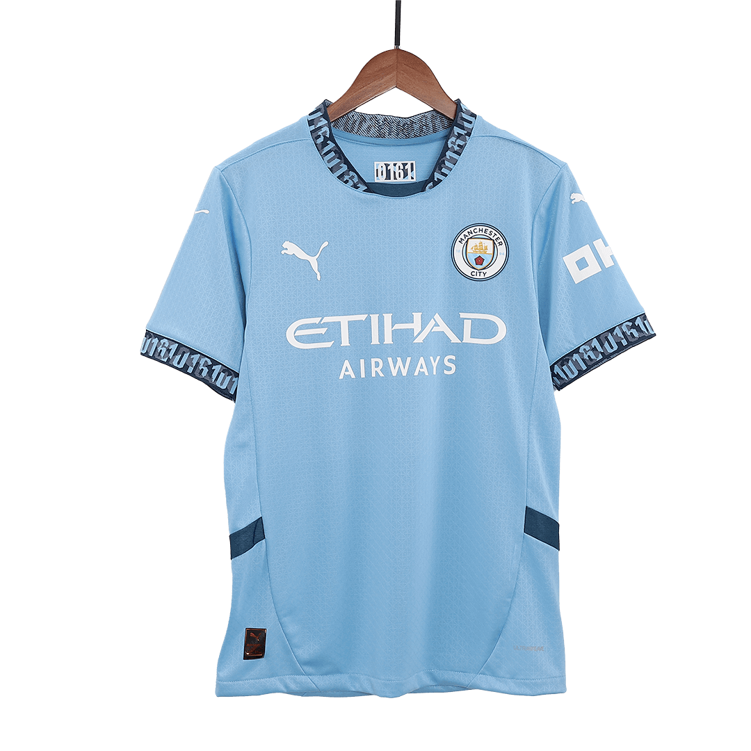 RODRIGO #16 Manchester City Home Match Jersey 2024/25 - UCL Font