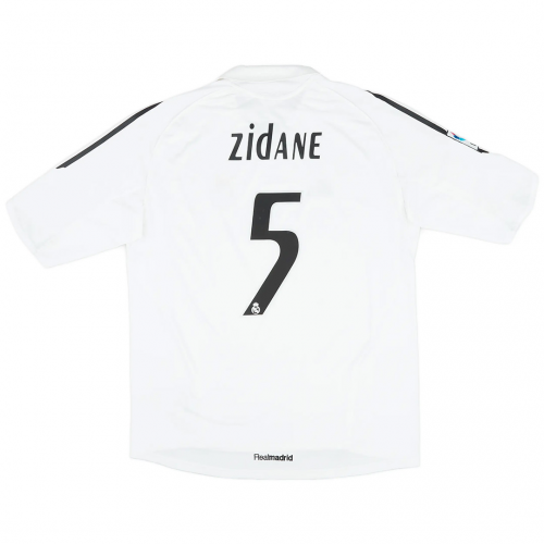 Zidane #5 Retro Real Madrid Home Jersey 2005/06