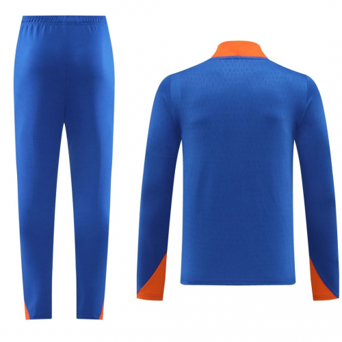 Netherlands Zipper Sweat Kit(Top+Trouser) Blue 2024/25