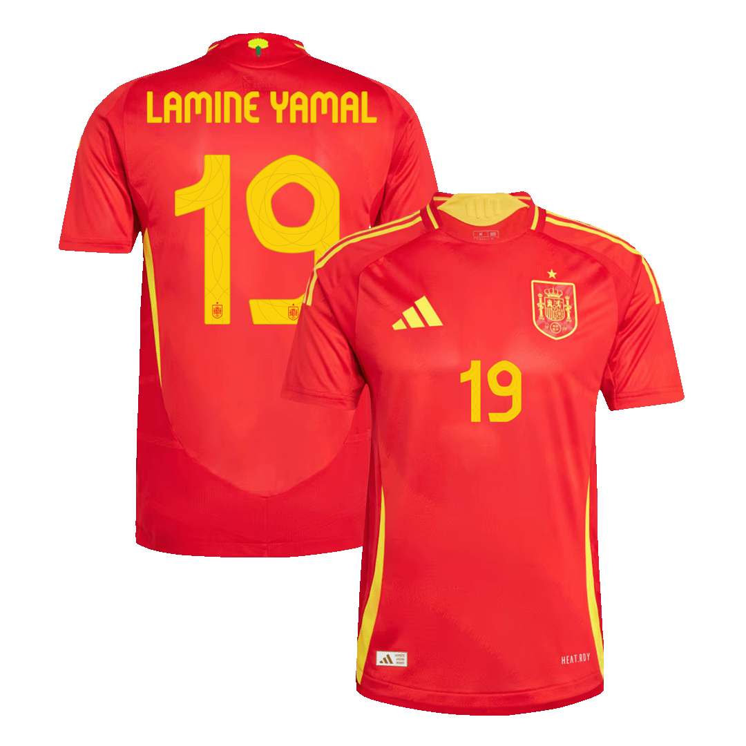 LAMINE YAMAL #19 Spain Home Jersey Player Version Euro 2024