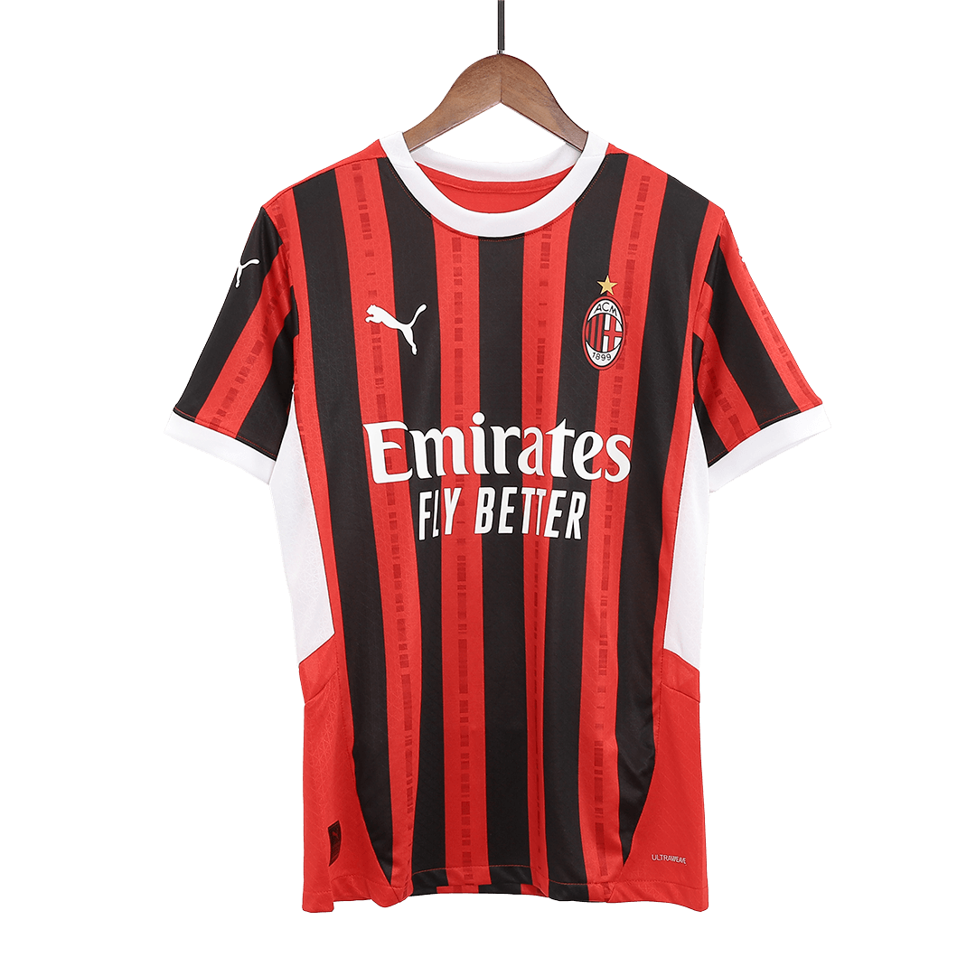 PULISIC #11 AC Milan Home Match Jersey 2024/25 - UCL Font