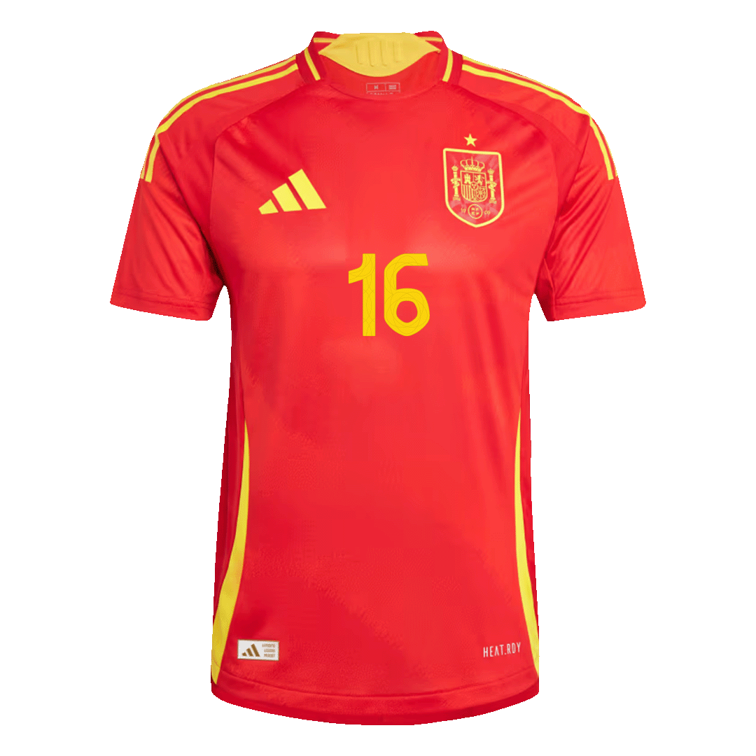 RODRIGO #16 Spain Home Jersey Player Version Euro 2024