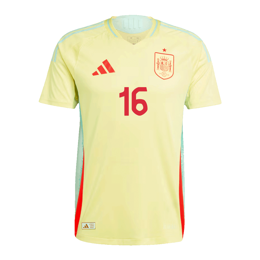 RODRIGO #16 Spain Away Jersey Player Version Euro 2024