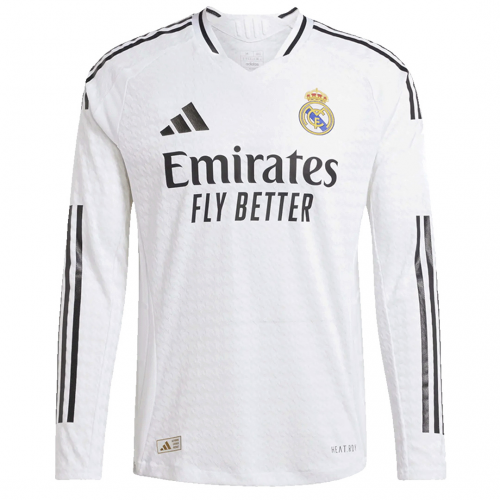 Real Madrid Home Long Sleeve Jersey Player Version 2024/25