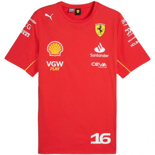 Scuderia Ferrari F1 Racing Team Charles Leclerc Driver T-Shirt 2024