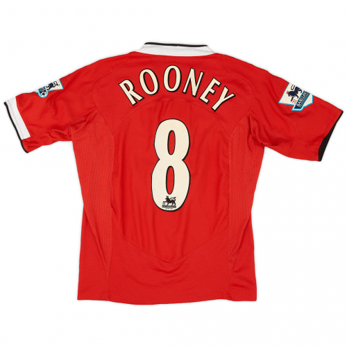 Rooney #8 Retro Manchester United Home Jersey 2005/06