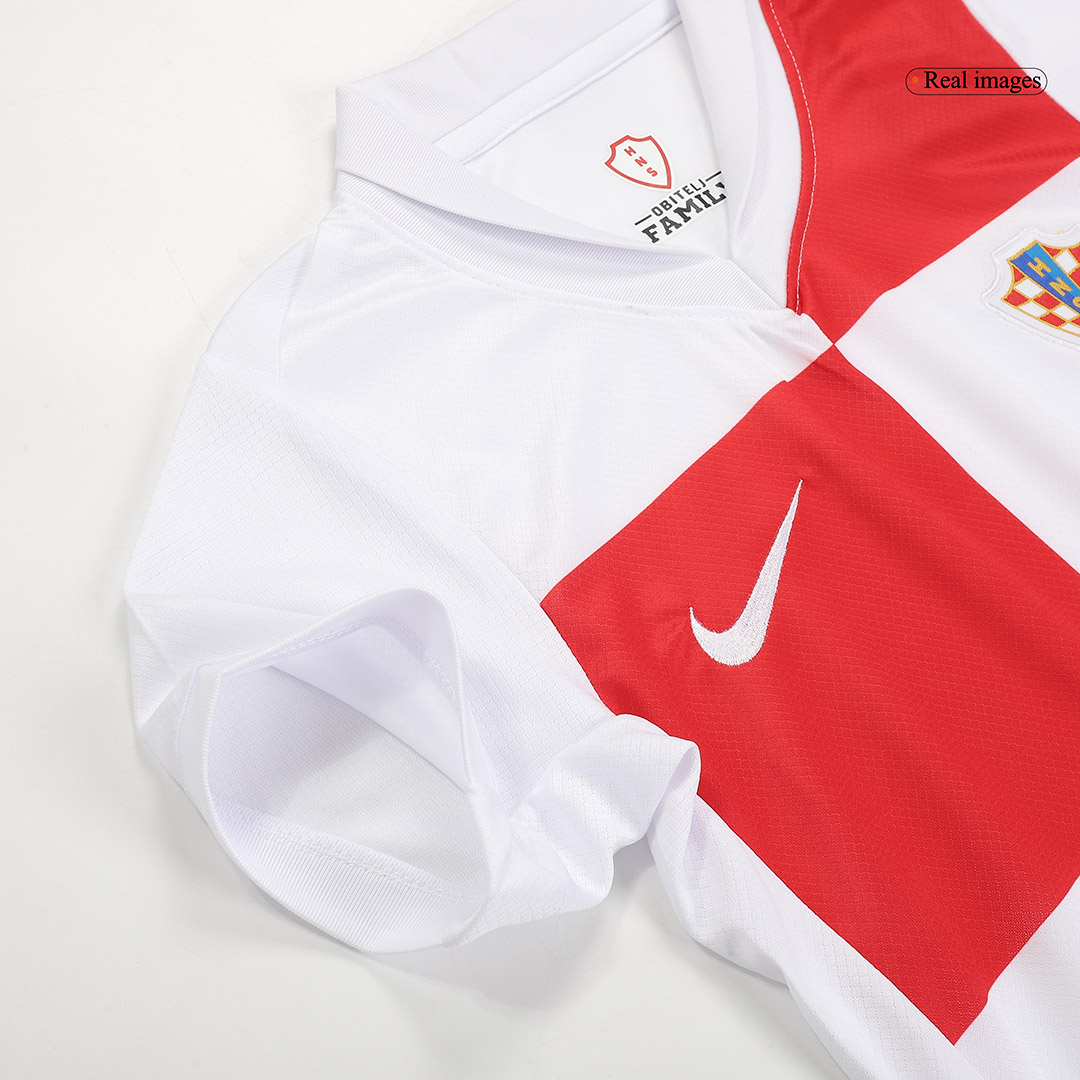 Kids Croatia Home Kit(Jersey+Shorts) Euro 2024