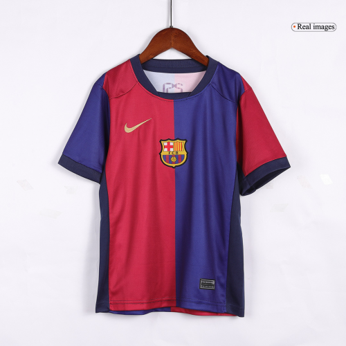 Kids Barcelona Home Spotify Logo Without Text Jersey Kit 2024/25