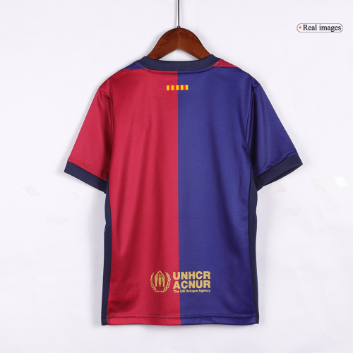 Kids Barcelona Home Spotify Logo Without Text Jersey Kit 2024/25