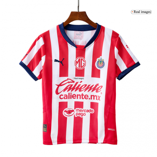 Kids Chivas Home Kit(Jersey+Shorts) 2024/25