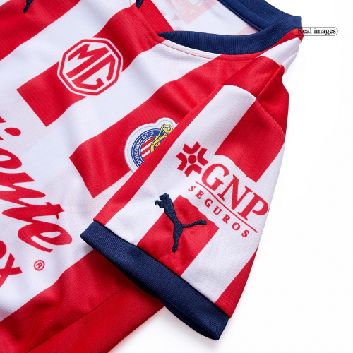 Kids Chivas Home Kit(Jersey+Shorts) 2024/25