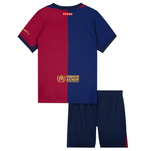 Kids Barcelona Home Spotify Logo Without Text Jersey Kit 2024/25