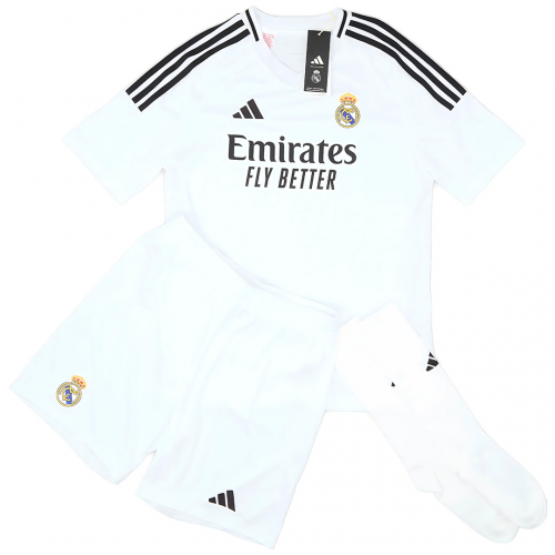 Kids Real Madrid Home Full Jersey Kit 2024/25