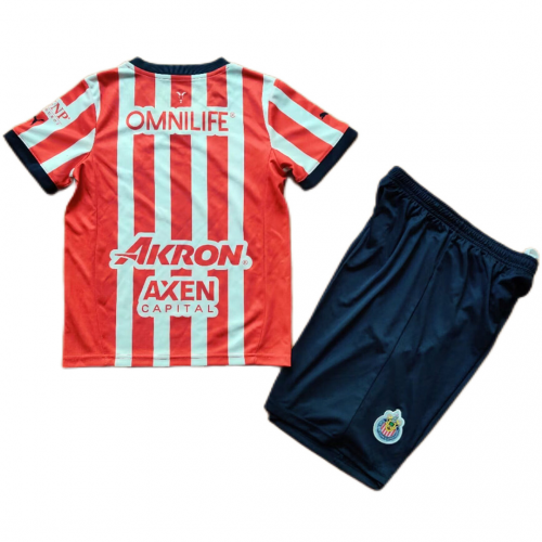 Kids Chivas Home Kit(Jersey+Shorts) 2024/25