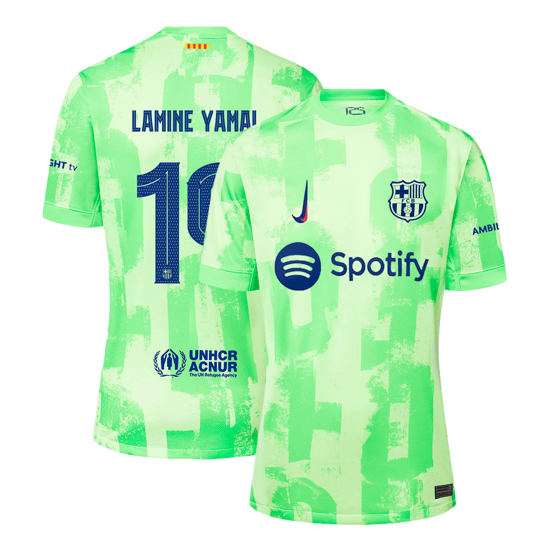 LAMINE YAMAL #19 Barcelona Third Jersey 2024/25 - UCL Font