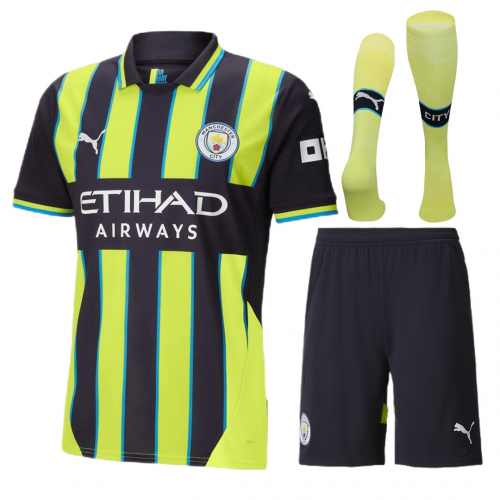 Manchester City Away Full Kit(Jersey+Shorts+Socks) 2024/25