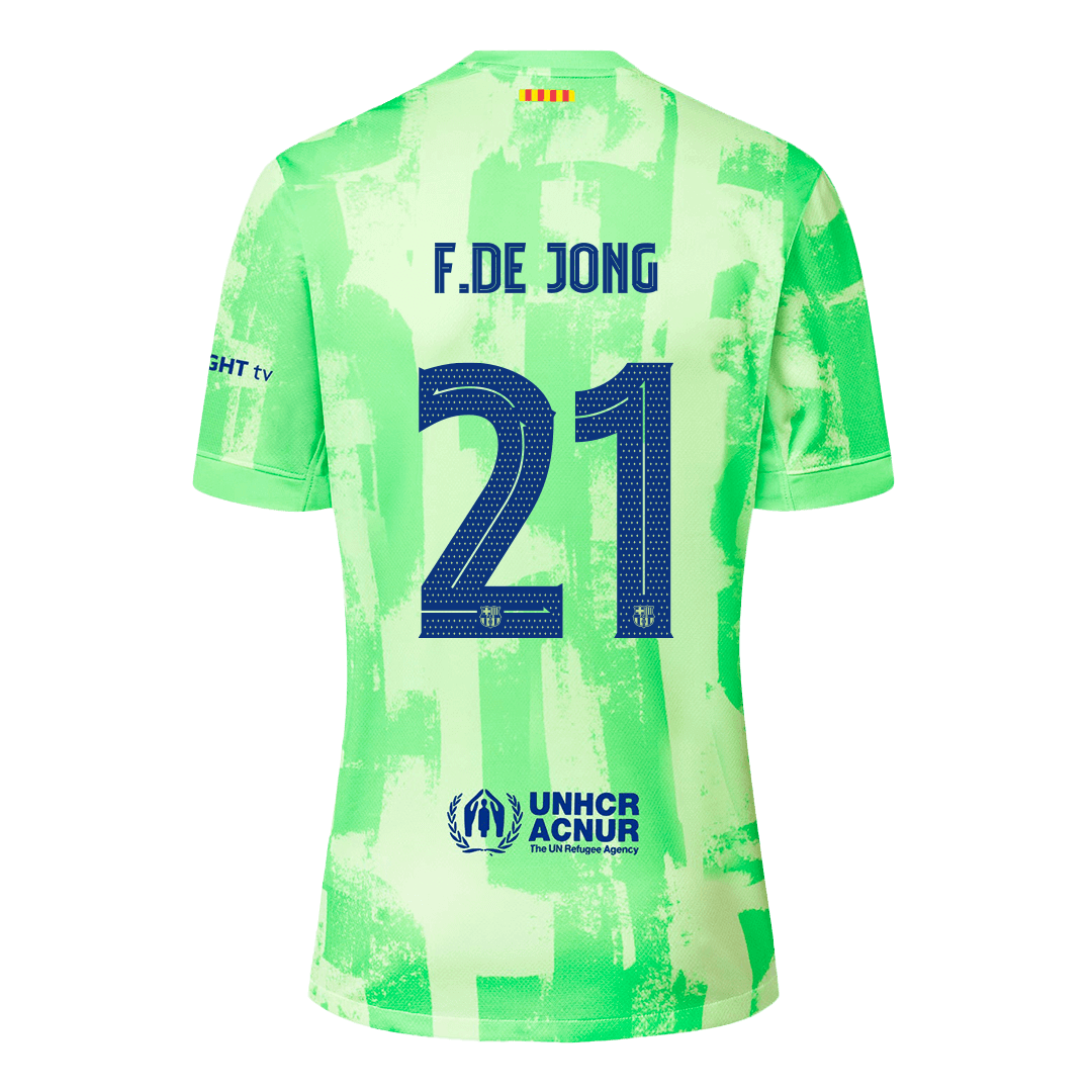 F.DE JONG #21 Barcelona Third Jersey 2024/25 - UCL Font