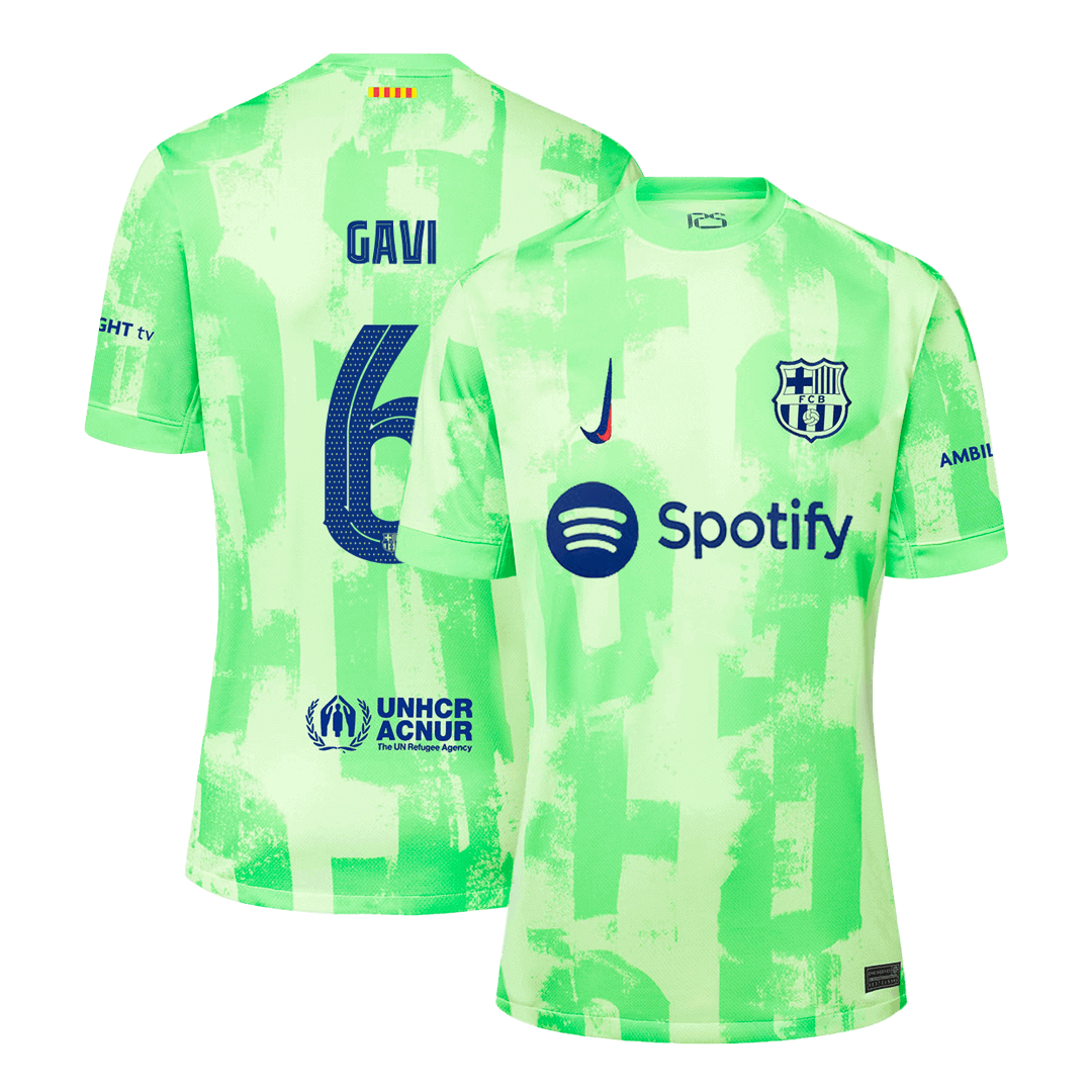 GAVI #6 Barcelona Third Jersey 2024/25 - UCL Font