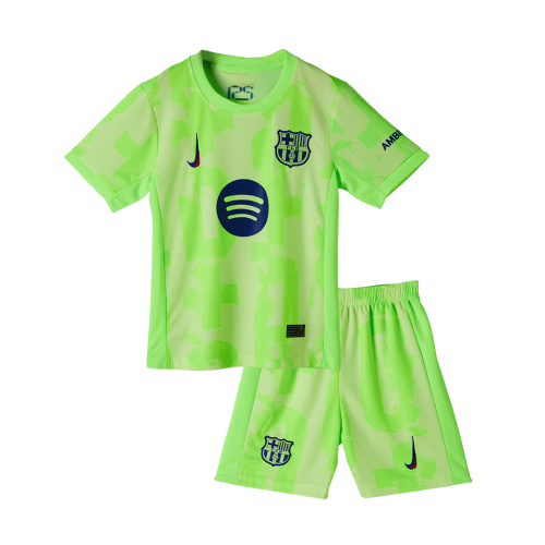 Kids Barcelona Third Spotify Logo Without Text Jersey Kit 2024/25