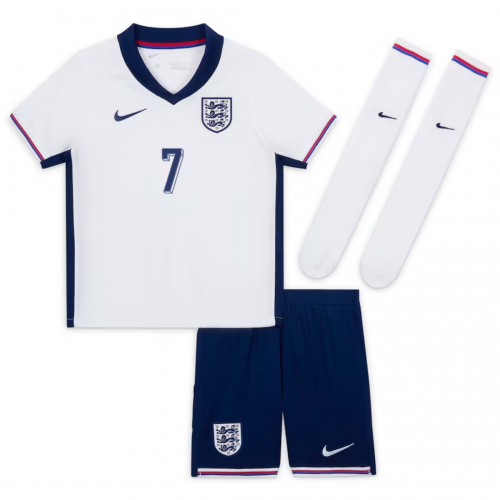 SAKA #7 Kids England Home Full Jersey Kit Euro 2024