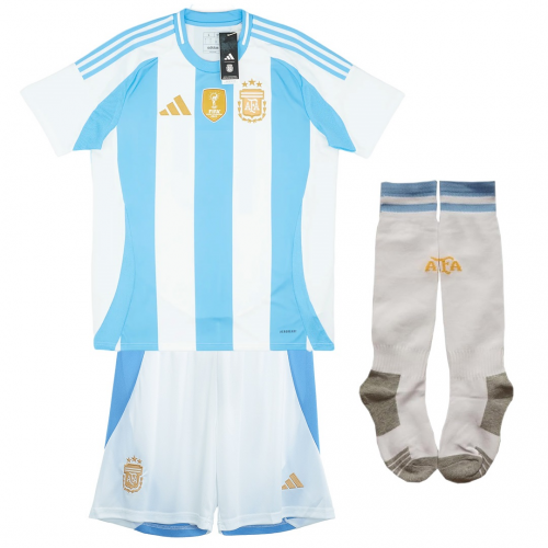 Kids Argentina Home Full Jersey Kit Copa America 2024