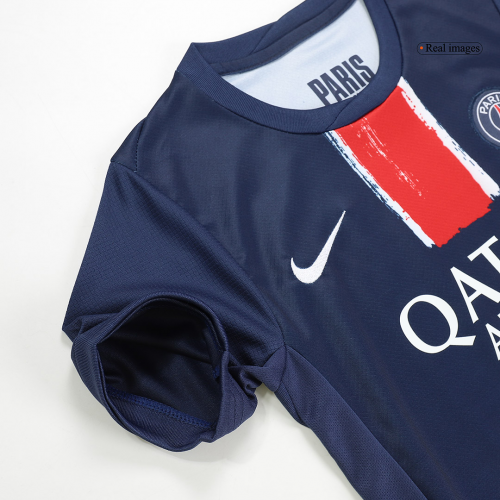 KVARATSKHELIA #7 Kids PSG Home Jersey Kit 2024/25