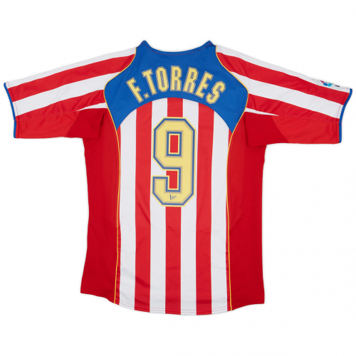 Torres #9 Retro Atletico Madrid Home Jersey 2004/05