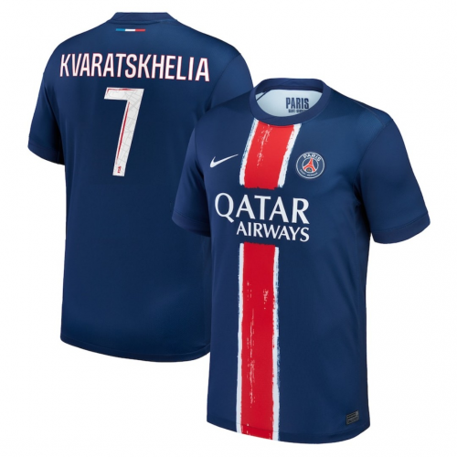 KVARATSKHELIA #7 PSG Home Jersey 2024/25