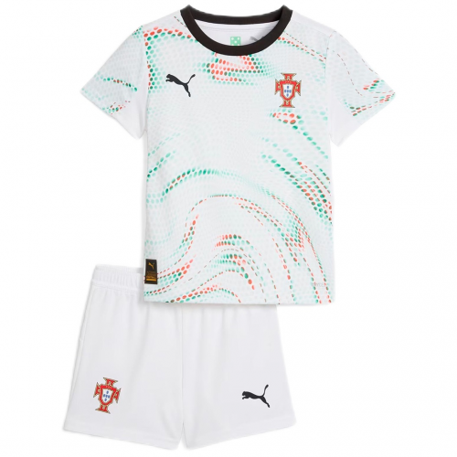 Kids Portugal Away Kit Jersey+Shorts 2025