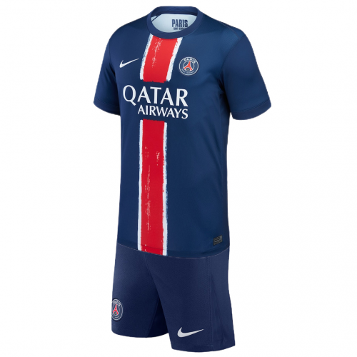 KVARATSKHELIA #7 Kids PSG Home Jersey Kit 2024/25