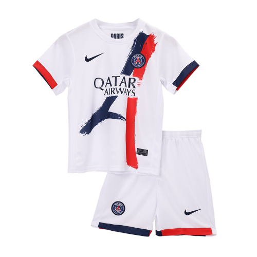 KVARATSKHELIA #7 Kids PSG Away Jersey Kit 2024/25